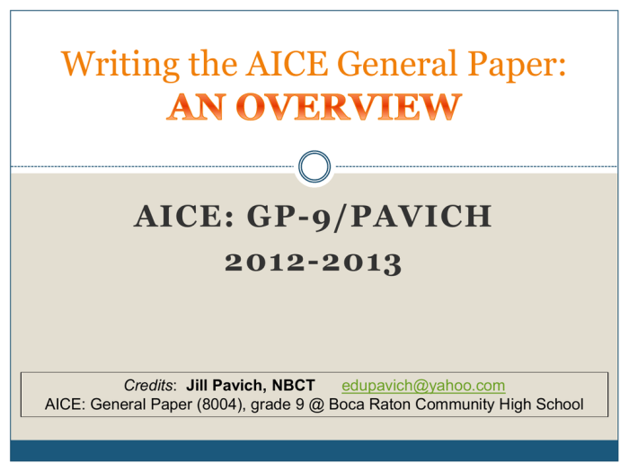 Aice general paper essay writing ppt powerpoint presentation