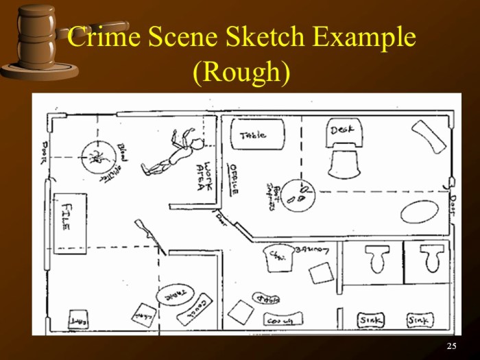 Types of sketches in crime scene